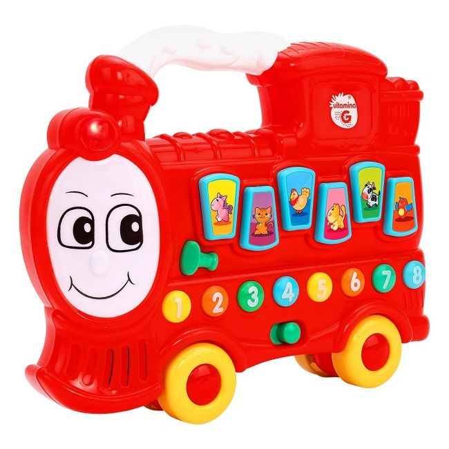 Jucarie muzicala Locomotiva Cho Cho Globo cu sunete si lumini  - SOLGL05305