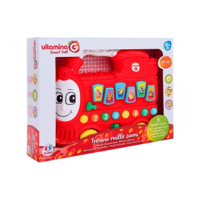 Jucarie muzicala Locomotiva Cho Cho Globo cu sunete si lumini  - SOLGL05305