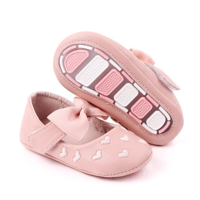 Pantofiori roz cu inimioare MDd2268-2-p13