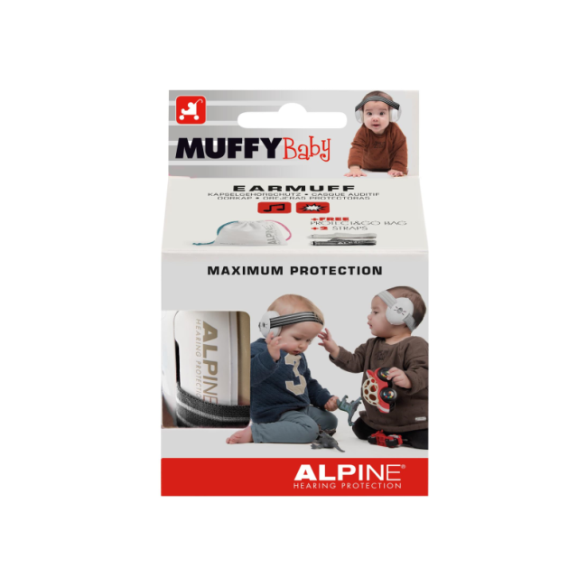 Casti antifonice pentru bebelusi ALPINE Muffy Baby Black ALP25613