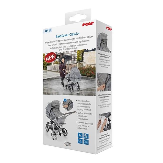 Protectie de ploaie universala cu fermoar pentru carucioare RainCover Classic+ REER 84069