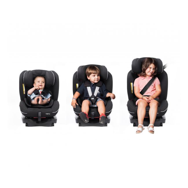 Scaun auto BABYAUTO INFINITY Fix, Dual Isofix, 0-36 kg, catarama cu alarma, Negru Gri - 4AKBA-INFINITY