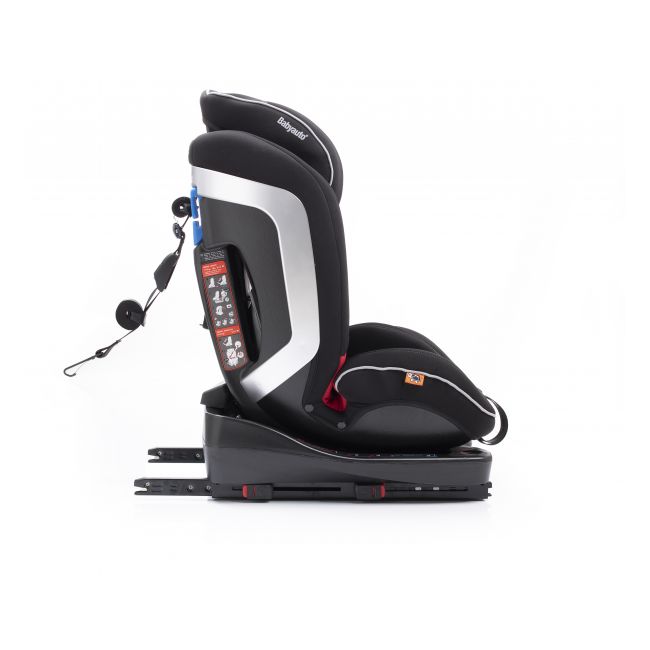 Scaun auto BABYAUTO INFINITY Fix, Dual Isofix, 0-36 kg, catarama cu alarma, Negru Gri - 4AKBA-INFINITY