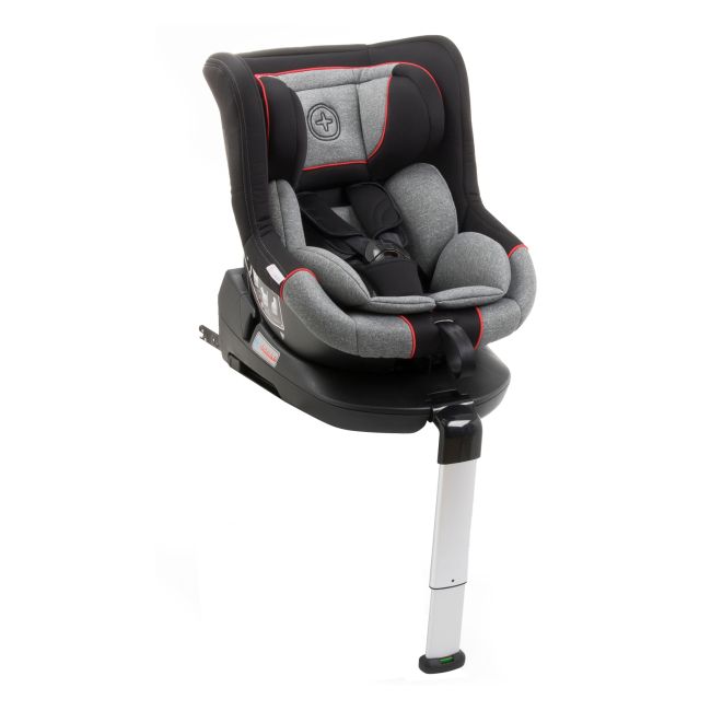 Scaun auto BABYAUTO MORE LENNOX, Isofix, rotatie 360 grade, picior suport, 0-18 kg, Gri Rosu - 4AKBA-LNX01R