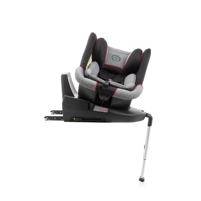 Scaun auto BABYAUTO MORE LENNOX, Isofix, rotatie 360 grade, picior suport, 0-18 kg, Gri Rosu - 4AKBA-LNX01R