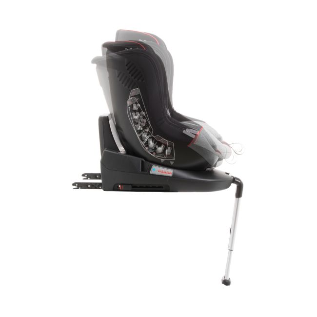 Scaun auto BABYAUTO MORE LENNOX, Isofix, rotatie 360 grade, picior suport, 0-18 kg, Gri Rosu - 4AKBA-LNX01R