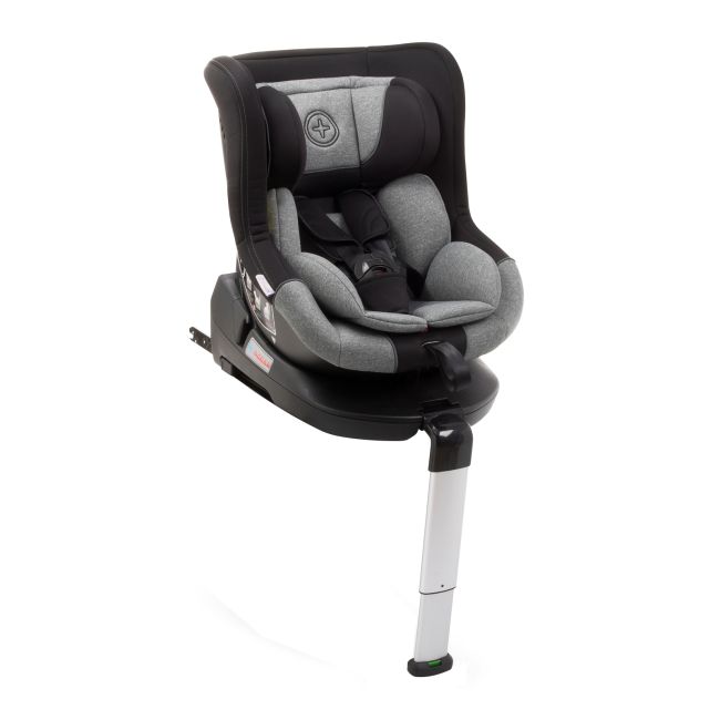 Scaun auto BABYAUTO MORE LENNOX, Isofix, rotatie 360 grade, picior suport, 0-18 kg, Negru Gri - 4AKBA-LNX01B