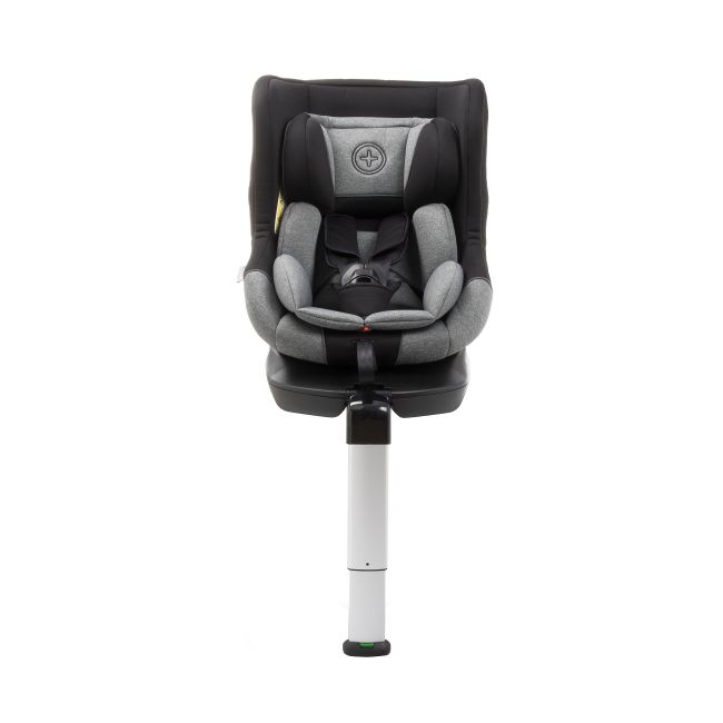 Scaun auto BABYAUTO MORE LENNOX, Isofix, rotatie 360 grade, picior suport, 0-18 kg, Negru Gri - 4AKBA-LNX01B