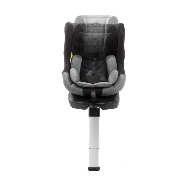 Scaun auto BABYAUTO MORE LENNOX, Isofix, rotatie 360 grade, picior suport, 0-18 kg, Negru Gri - 4AKBA-LNX01B