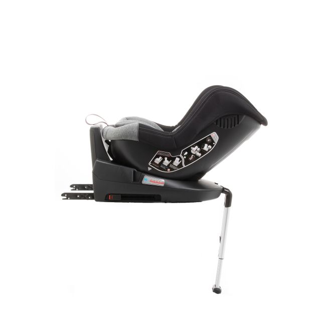 Scaun auto BABYAUTO MORE LENNOX, Isofix, rotatie 360 grade, picior suport, 0-18 kg, Negru Gri - 4AKBA-LNX01B