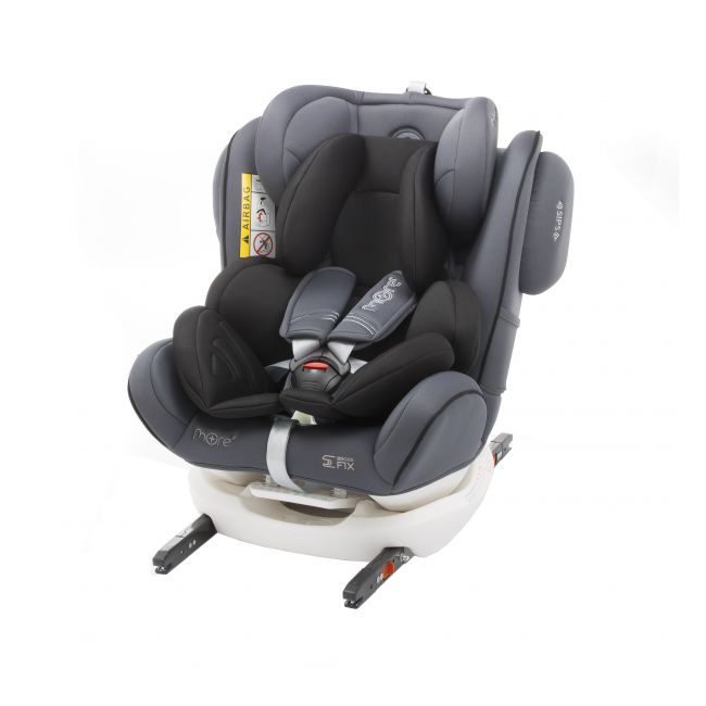 Scaun auto BABYAUTO MORE WERDU PLUS, Dual Isofix, 0-36 kg, Gri Negru - 4AKBA-WERDUPLUS-GB