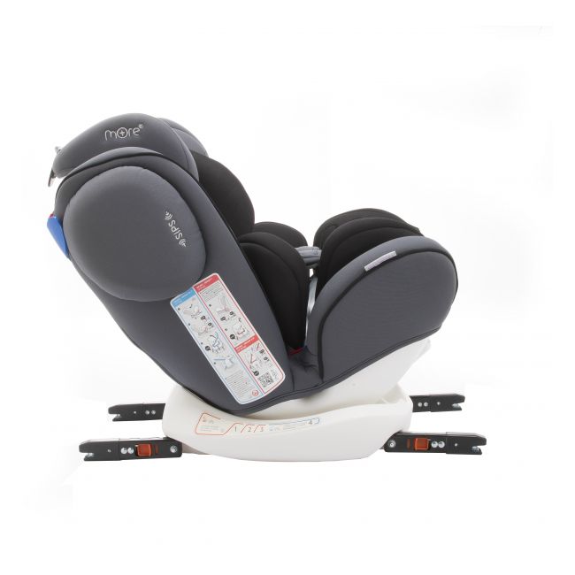 Scaun auto BABYAUTO MORE WERDU PLUS, Dual Isofix, 0-36 kg, Gri Negru - 4AKBA-WERDUPLUS-GB