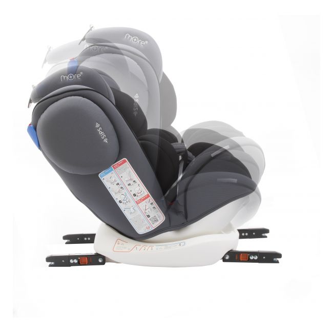 Scaun auto BABYAUTO MORE WERDU PLUS, Dual Isofix, 0-36 kg, Gri Negru - 4AKBA-WERDUPLUS-GB