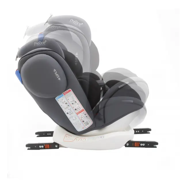 Scaun auto BABYAUTO MORE WERDU PLUS, Dual Isofix, 0-36 kg, Gri Negru - 4AKBA-WERDUPLUS-GB