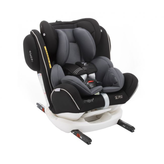 Scaun auto BABYAUTO MORE WERDU PLUS, Dual Isofix, 0-36 kg, Negru Gri - 4AKBA-WERDUPLUS-BG