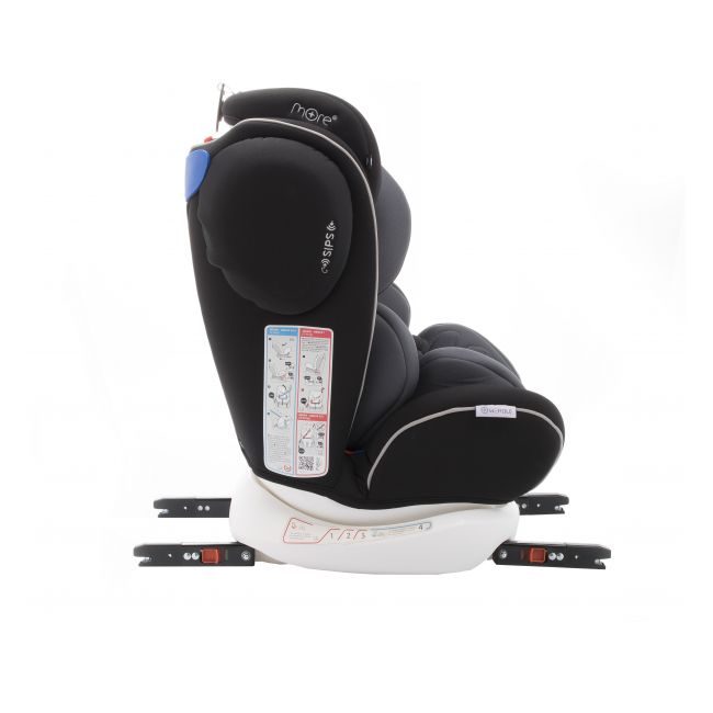 Scaun auto BABYAUTO MORE WERDU PLUS, Dual Isofix, 0-36 kg, Negru Gri - 4AKBA-WERDUPLUS-BG