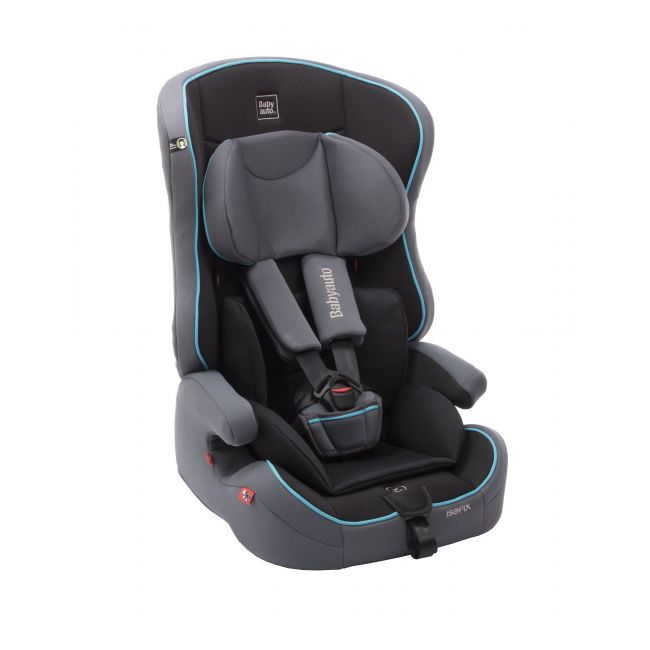 Scaun auto BABYAUTO NICO Fix, Isofix, 9-36 kg, Gri Turcoaz - 4AKBA-NICOFIX-GT