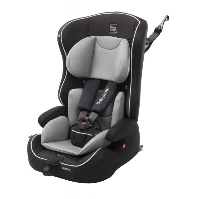 Scaun auto BABYAUTO NICO Fix, Isofix, 9-36 kg, Negru Gri - 4AKBA-NICOFIX-BG