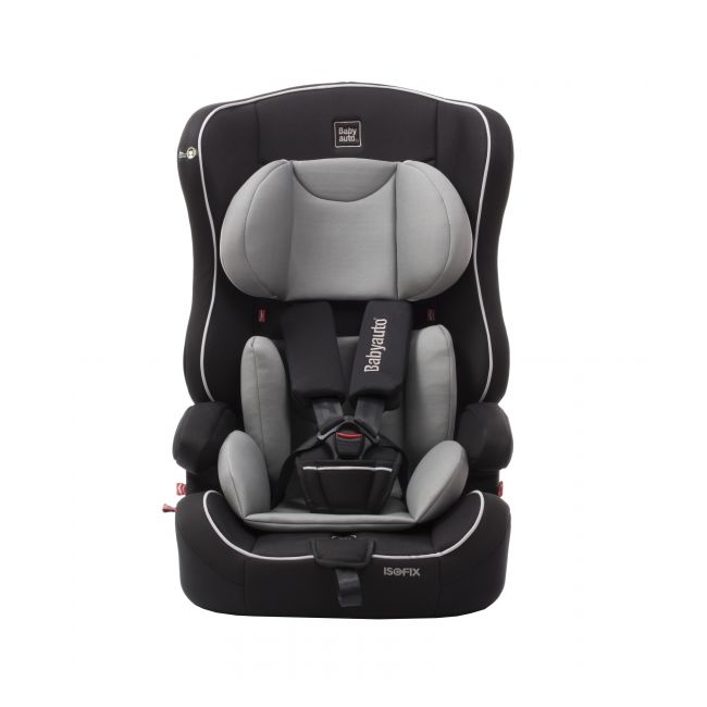 Scaun auto BABYAUTO NICO Fix, Isofix, 9-36 kg, Negru Gri - 4AKBA-NICOFIX-BG