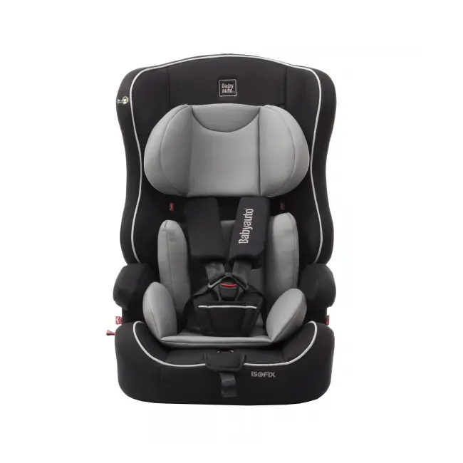 Scaun auto BABYAUTO NICO Fix, Isofix, 9-36 kg, Negru Gri - 4AKBA-NICOFIX-BG