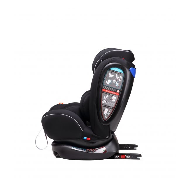 Scaun auto BABYAUTO NOE Fix, Dual Isofix, 0-36 kg, Negru Gri - 4AKBA-NOEFIX