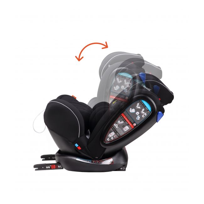 Scaun auto BABYAUTO NOE Fix, Dual Isofix, 0-36 kg, Negru Gri - 4AKBA-NOEFIX
