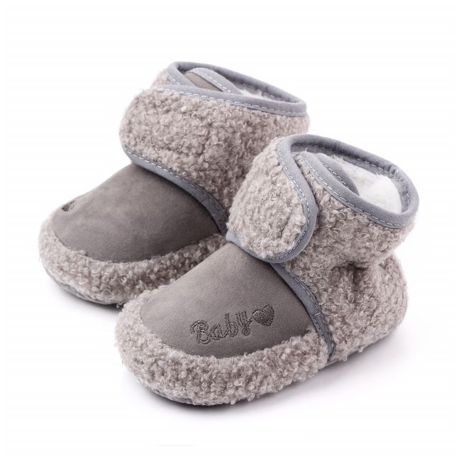 Cizmulite gri cu blanita - Baby MBD2354-3-c6.3-6 luni (Marimea 18 incaltaminte)