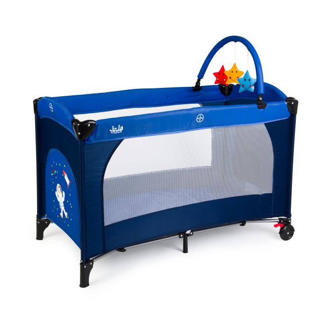 Patut pliant 2 niveluri Juju Sleepy Baby, Space Adventure JUJJU7960-Space-Adventure