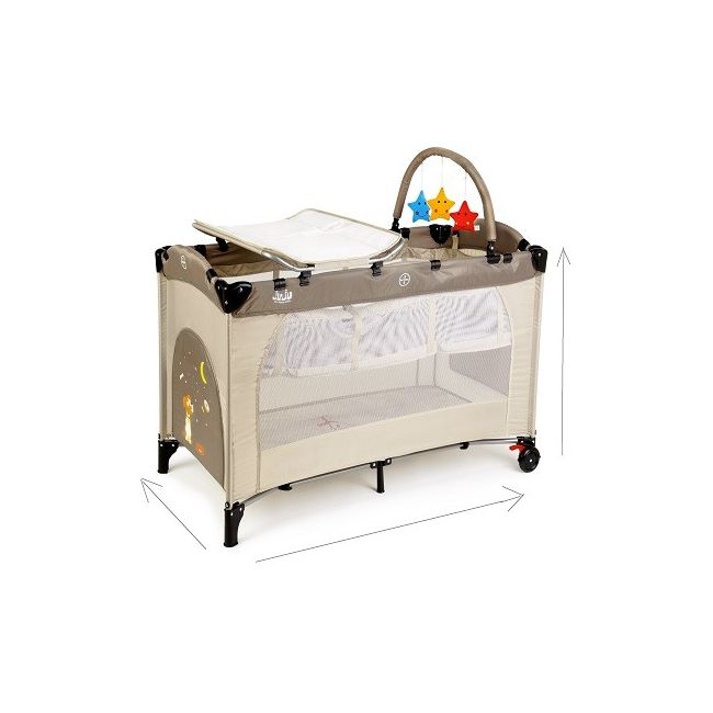 Patut pliant 2 niveluri Juju Sleepy Baby, Sweet Dreams JUJJU7940-Sweet-Dreams