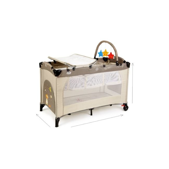 Patut pliant 2 niveluri Juju Sleepy Baby, Sweet Dreams JUJJU7940-Sweet-Dreams