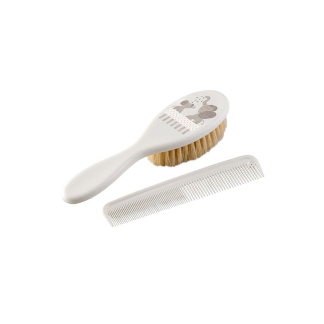 Perie si pieptan pentru bebelus Elephant Rotho-babydesign KRS20059-0001-CK