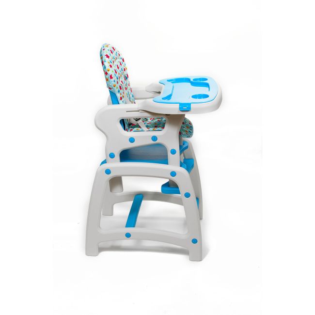 Scaun de masa Juju Eat&amp;Play, Albastru JUJJU3002-Blue-Stars
