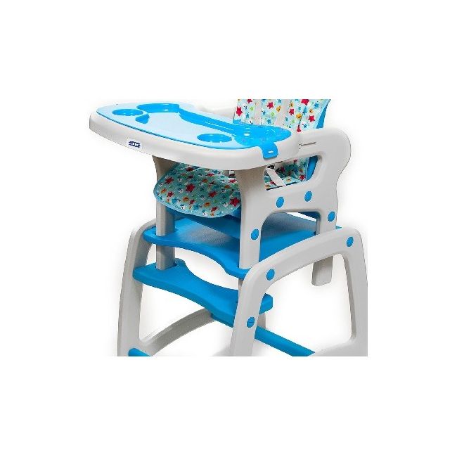 Scaun de masa Juju Eat&amp;Play, Albastru JUJJU3002-Blue-Stars