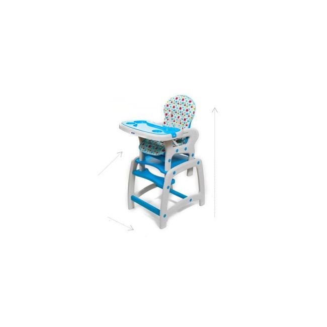 Scaun de masa Juju Eat&amp;Play, Albastru JUJJU3002-Blue-Stars