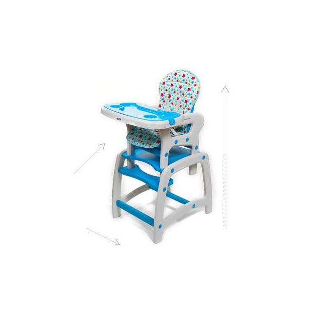 Scaun de masa Juju Eat&amp;Play, Albastru JUJJU3002-Blue-Stars