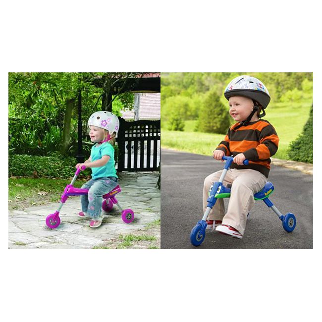 Tricicleta pliabila fara pedale Scuttlebug BEETLE Rosu cu negru - UNV1193