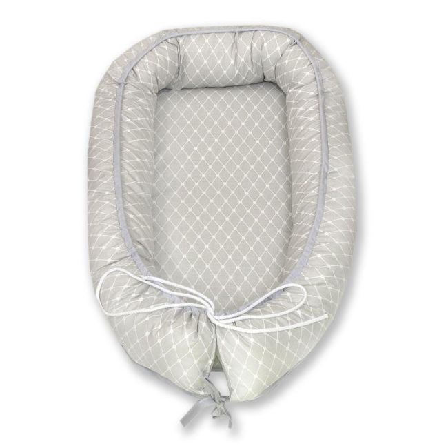 Amy - Suport De Dormit Babynest, 70x45 Cm, Glamour Star Gri Pjb68430