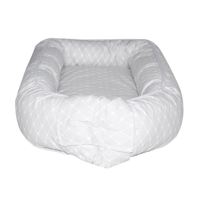Amy - Suport De Dormit Babynest, 70x45 Cm, Glamour Star Gri Pjb68430