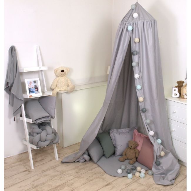 Baldachin Suspendat Multifunctional, Bumbac, 320x250 Cm, Pure Gri Pjb80124