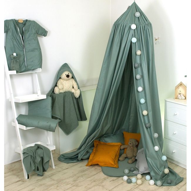 Baldachin Suspendat Multifunctional, Bumbac, 320x250 Cm, Pure Verde Salvia Pjb80100