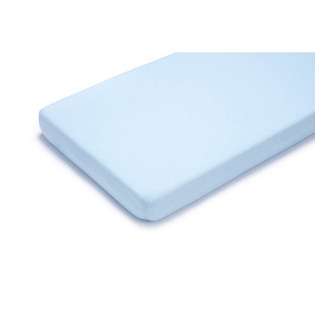 Cearsaf Din Bumbac Jersey Cu Elastic Pe Contur 120x60x15 Cm, Blue Pjbpjb_21_1