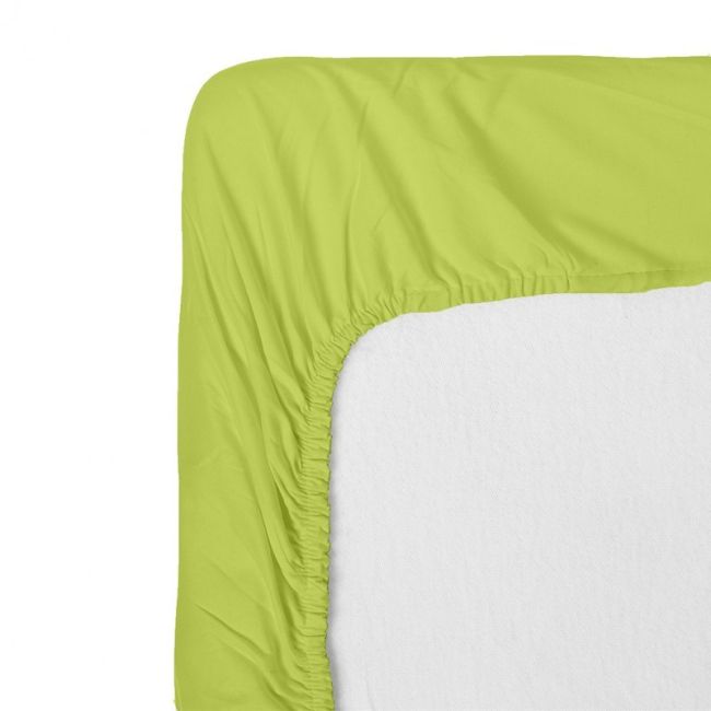 Cearsaf Din Bumbac Jersey Cu Elastic Pe Contur 120x60x15 Cm, Verde Pjbpjb_20_1