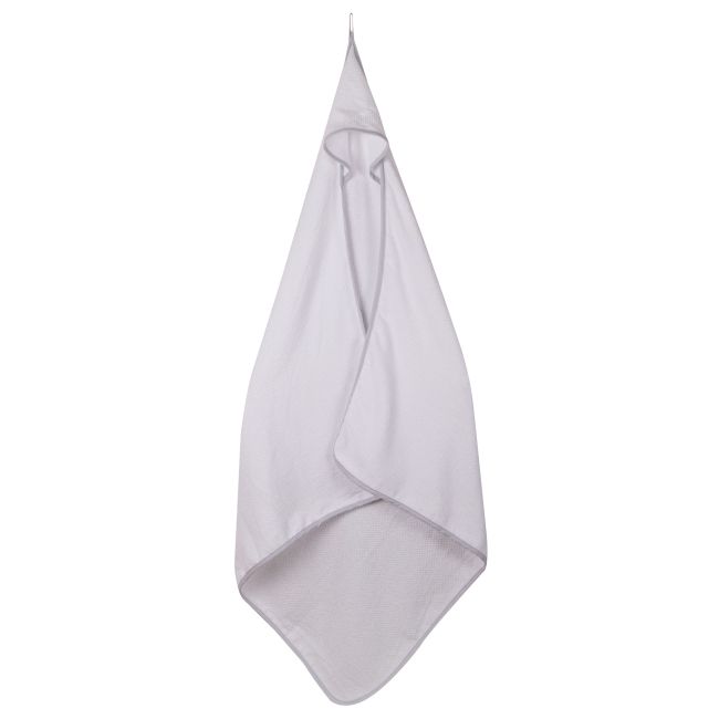 Prosop De Baie Pentru Bebelusi Din Bumbac, Cu Gluga, Alb, 100 X 100 Cm Pjbp_bum_white