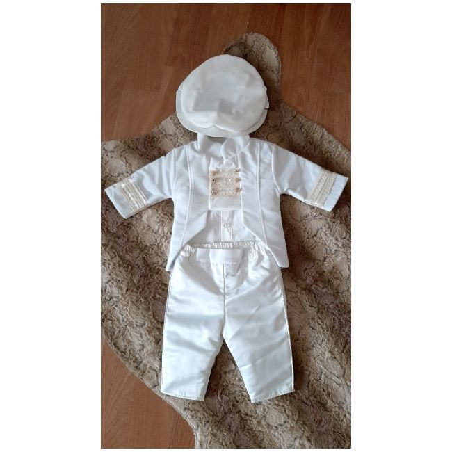 Costum cu frac din 4 piese pentru botez MBDR052