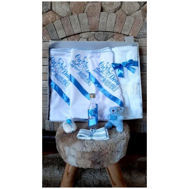 Trusou botez baietei cu bleu - Cu drag din partea nasilor MDDR057