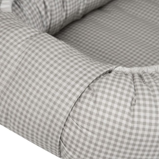 Amy - Suport De Dormit Babynest, 70x45 Cm, Bear Heart Gri Pjb68960