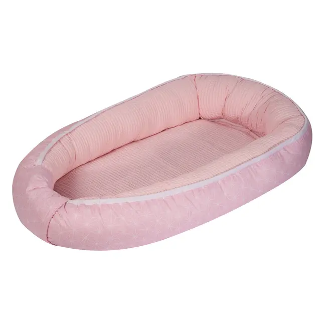 Amy - Suport De Dormit Babynest, Reversibil, 70x45 Cm, Origami Waffle Roz Pjb69391