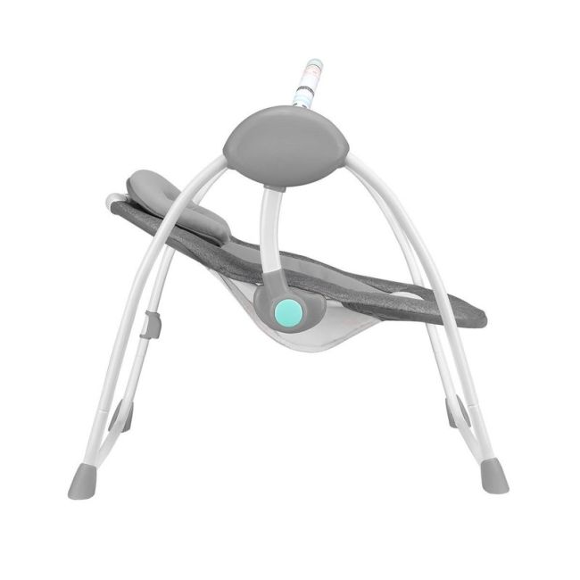 Lionelo - Fotoliu balansoar Ruben Stone Spatar reglabil, Electric, Cu melodii, 68x65 cm, Gri/Turcoaz BYNLO-RUBEN_STONE_GREY_TURQUOISE