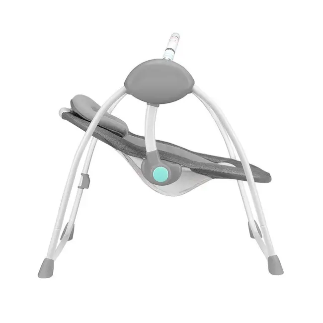 Lionelo - Fotoliu balansoar Ruben Stone Spatar reglabil, Electric, Cu melodii, 68x65 cm, Gri/Turcoaz BYNLO-RUBEN_STONE_GREY_TURQUOISE