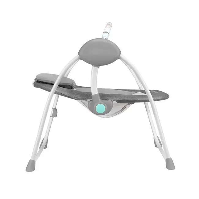 Lionelo - Fotoliu balansoar Ruben Stone Spatar reglabil, Electric, Cu melodii, 68x65 cm, Gri/Turcoaz BYNLO-RUBEN_STONE_GREY_TURQUOISE